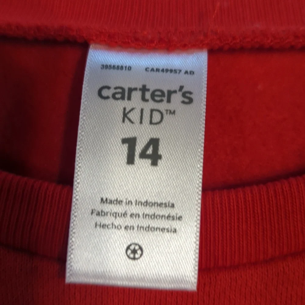 Carters  Red sz 14 Dear Santa I Can Explain Christmas Sweatshirt Boys Girls 652